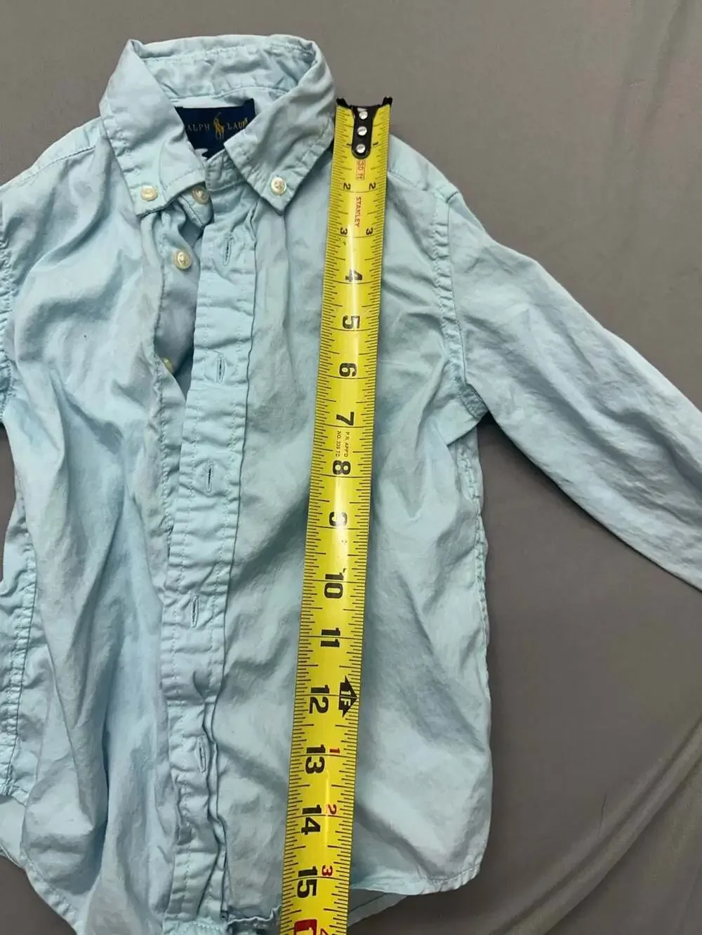 Ralph Lauren Boys Light Blue Long Sleeve Button-Down Oxford Shirt Size 4/4T